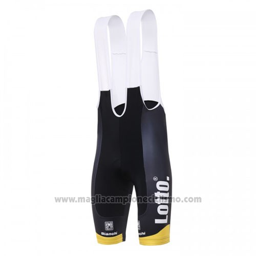 2016 Abbigliamento Ciclismo Lotto NL Jumbo Bianco e Giallo Manica Corta e Salopette